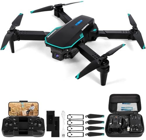 Drohne mit Kamera 720P HD für Kinder, WiFi FPV Drone für Anfänger, RC Quadcopter mit 2 Akku, Schwerkraft Sensor, 3D Flip Mode, Ein-Tasten-Start/Landung, Höhenhaltemodus, Headless Mode