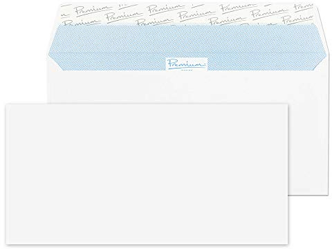 Blake Office - Premium Envelopes DL+ (114 x 229 mm) - Pack of 500 - Quality 120GSM - FSC Certified - White Peel and Seal Envelopes - Business Envelope - Laser & Printer Compatible (33215)