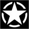 Finest Folia 2X Army Stern Retro Oldschool Aufkleber Sticker Hotrod Rat US Star Armee 10x10cm (K013)