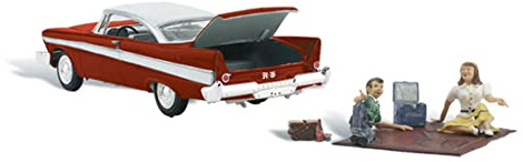 Woodland Scenics AS5552 Picknick im Freien Auto Pkw 2 Figuren Ehepaar Liebespaar auf Picknickdecke Parked for a Picnic Spur HO H0 1:87