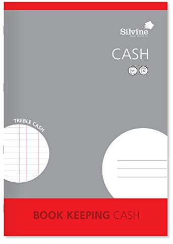 Silvine A4 Book Keeping Cash, 32 Pages Printed 'Treble Cash' - Ref SJA4C