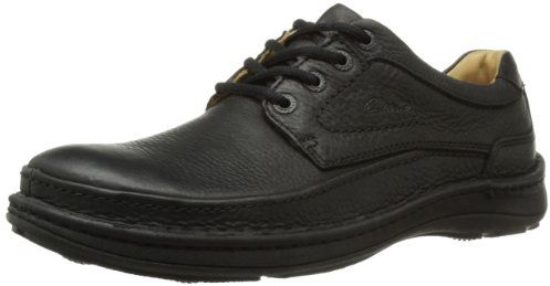 Clarks Nature Three Herren Derby Schnürhalbschuhe, Schwarz (Black Leather), 38 EU