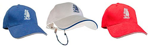 Lalizas Schirmmütze Segler Kappe Cap mit Halteclip 100% Baumwolle Unisex, Farbe:rot