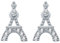 AoedeJ Hypoallergen Paris Eiffelturm Ohrstecker 925 Sterling Silber Kleine Ohrringe Ohrstecker Geschenk für Frauen (Stil 3)