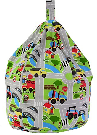 Cotton Transport Road Map Bean Bag Large Size By Bean Lazy
