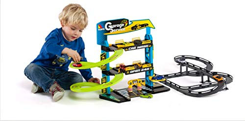 MOLTO | Parking Infantil de 3 Plantas con Accesorios y Pista Exterior, Parking Coches Juguete, Pista de Coches de Juguete, Juguetes Niños + 3 Años, Garaje Coches