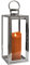 Dekovita 50cm Edelstahl-Laterne - Gartenlaterne inkl. 23cm LED Echtwachskerze Orange Wachstropfen mit 5h-Timer
