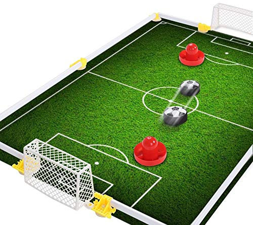 VGEBY Fußball Tor Set, Kinder Air Power Fußball Ziel Spielzeug Set Disk Hover Fußball Spiel Training Kit