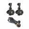 Zusätzliche Scheinwerfer Motorrad LED-Nebelscheinwerfer + Frontschutzgitter + Relaiskabelbaum-Kit WATERPROOF 40W 3000 Lumen 6000k (FULL SET)