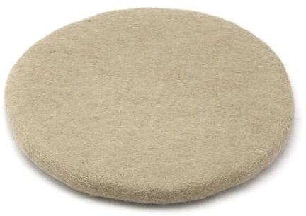 feelz Filzkissen Sitzkissen rund Filz Verschiedene grau- und naturtöne 100% Wolle 35 cm Höhe 2-3 cm Handarbeit (Beige)