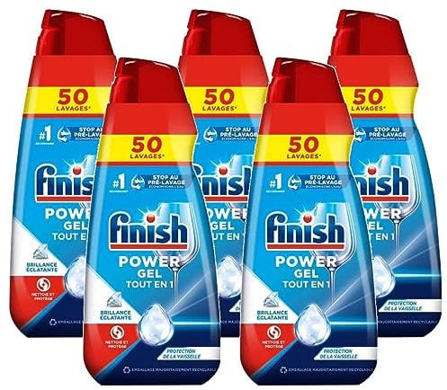 Finish Power Gel Tout en 1 - Lot de 5 x 1L