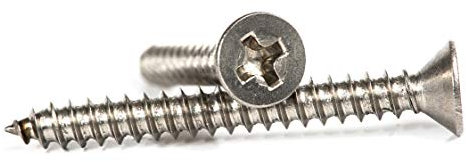 Lot de 20 vis autotaraudeuses cruciformes à tête fraisée 3,5 mm x 19 mm en acier inoxydable A2