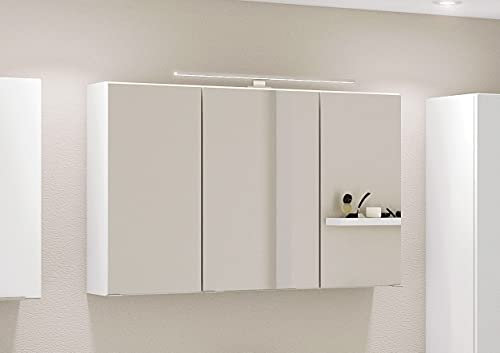 möbelando Spiegelschrank Badschrank Hängeschrank Wandschrank Badspiegel Schrank Garda II