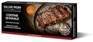 Côtes de porc précuites à basse température | Viandes 100% italiennes | Goût Fumé (Barbecue) | 420g | Prêt en quelques minutes