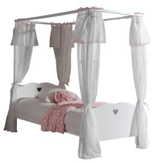 Vipack Bett, Kiefer, weiß, 90 x 200 cm