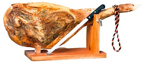 Jambon entier Serrano Grande Reserve Duroc - Affinage 24-30 mois - 8 kg avec support et couteau