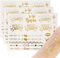 FLOFIA 3 Blätter Spanische Wassertransfer Temporäre Tattoo Party Sticker La Novia+Amiga de la Novia Hochzeitsdeko Gold Silber 195x145mm