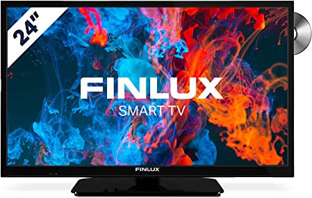 Finlux FLD2435MSMART - Televisor LED HD Ready de 24 pulgadas (61 cm) - Smart TV de 12 V con WiFi, Netflix, YouTube, sintonizador triple DVB-C, DVB-C2, DVB-S, DVB-S2, DVB-T, DVB-T2