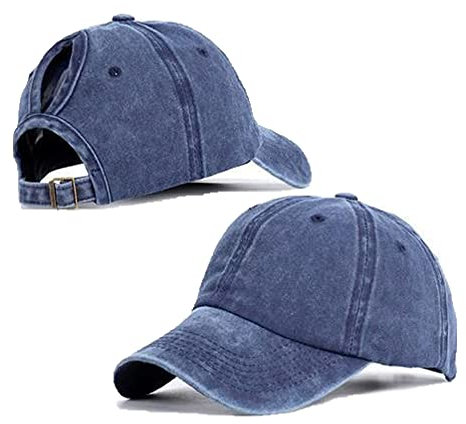 YAMEE Cappello da Baseball da Donna a Coda di Cavallo,Cappellino da Baseball Donna Regolabile Ponycap,Berretto da Baseball con Visiera per Sport