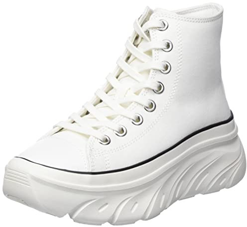 Skechers Women's 177430 WHT Trainers, White Canvas/White Duraleather Trim, 7 UK