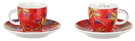 Tazzina caffè di Egandella Collezione Le Pupazze. Oggetto Realizzato in New Bone chinadi Colore Rosso. La referenza è: 214017