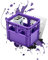 Batterie Bier Kasten Batteriekasten Batteriekiste Batteriebox Aufbewahrungsbox Minikiste Minibox für Aufbewahrung von Batterien AA, AAA, 9V, Leerkiste - 3D gedruckt (9 Volt, Lila)