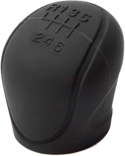 FOXZY Auto Schaltknaufe Abdeckung für Opel Adam/Agila/Ampera/Astra/Corsa/Insignia/Karl/Signum/Vectra, 6 Gang Auto Runde Weiche Silikon Anti-Rutsch-Hebel Schaltknauf Abdeckung,A Black