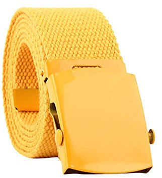 Der Gürtel Fans Gürtel Nylon-Mode Schnalle Männer Leinwand automatische Frauen Stirnband Und Schal Damen Set (Yellwo, One Size)