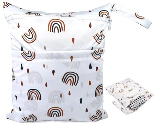 HSLXBY Stoffwindeln Nasstaschen,Windelbeutel Wasserdicht,Wet Bag Organizer,Wasserdichter Organizer Für Nasse Taschen,Beutel Für Nasse Und Trockene Stoffwindeln,Geeignet Für Reisen