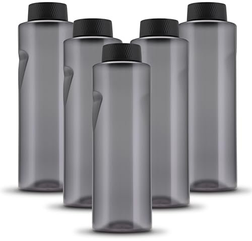 LGL 5 x Trinkflasche 800 ml Kavodrink Premium schwarz matt Sportflasche Wasserflasche BPA frei