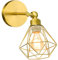 Lampada da Parete Interna Industriale Applique da parete Gabbia Interno E27 Metallo Lampadari e Plafoniere Cucina regolabile 180° Per Cucina Camera da letto (Oro, 1 pezzo)