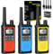 Walkie Talkie Profesional Recargable, NXGKET 3pcs PMR 446 Sin Licencia Radiocomunicación Largo Alcance con Batería Incorporada,16 Canales Radio LCD Pantalla y Luz LED para Camping