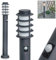 Außenwegeleuchte Tunes mit Bewegungsmelder, moderne Sockelleuchte aus Metall/Kunststoff in Anthrazit/Weiß, Wegeleuchte 80 cm, Gartenlampe, E27, Gartenbeleuchtung IP44, ohne Leuchtmittel
