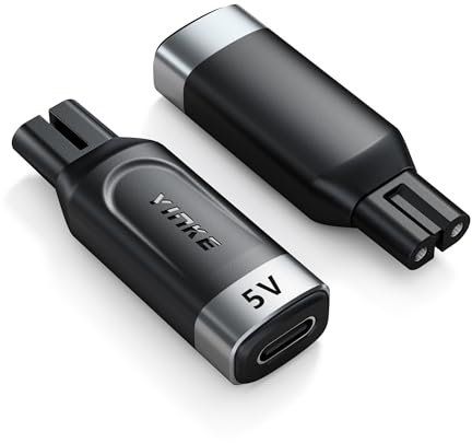 Yinke 5V USB-C Shaver Adapter for OneBlade QP2834/QP4530/MG5910 Series, Multigroom Trimmer Type-C Charger Converter (1 PC, Cable Not Included)
