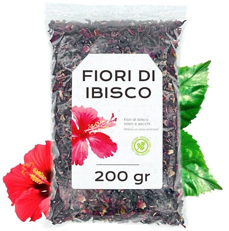 Flor de Jamaica 200g - Flor de Jamaica para Infusion - Hibisco - Te de Hibisco - Hibiscus - Hibisco Infusion - Flores de Hibisco Secas - Hibisco a Granel (200 gr)