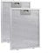 Lot de 2 filtres à graisse en métal pour hotte aspirante, filtre d'aération en maille métallique, durable et durable, 305 x 267 x 9 mm