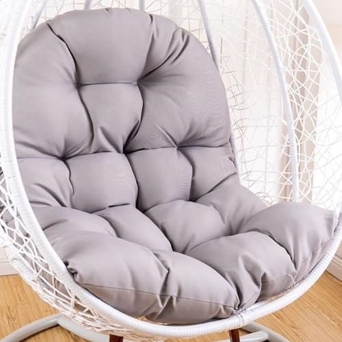 XILENY Kissen Für Eierstuhl, Runde Sitzkissen/Rückenkissen Für Hängesitz-120*80cm Hängesessel Kissen, Auflage Für Polyrattan/Rattan HängeschaukelHängematte Indoor & Outdoor Schaukelstuhl für Wohn- Sch