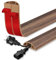 Canaleta pasacables Suelo Flexible Cable Protector Suelo de PVC canaleta Cables Pared Adhesivo para la gestión doméstica (Madera Marrón Brumoso, 30mm×3m)