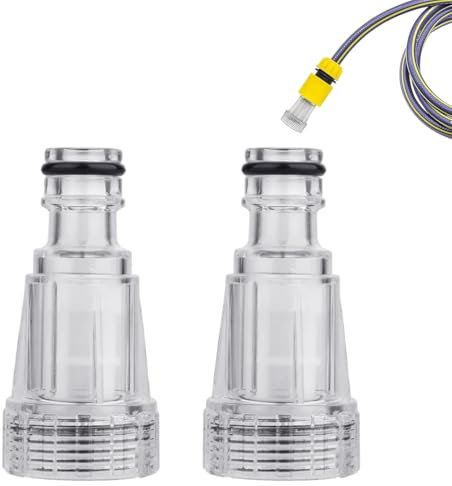 WeddHuis 4 Pezzi Filtro per l'acqua per Idropulitrice.Raccordo Connettori per Idropulitrice con Innesto Rapido 3/4.Filtro Acqua per Migliorare La Pressione Nell'Idropulitrice.Pompa da Giardino