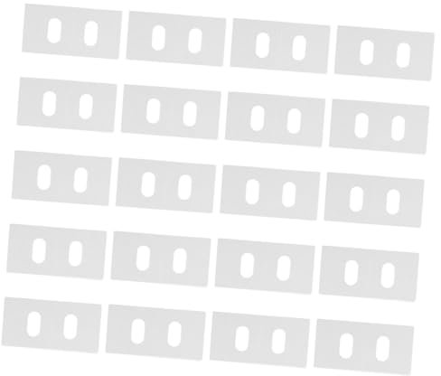 Amosfun Ersatzteile für Vertikaljalousien 50 Stück Ersatzlamellen für Jalousien Klebelaschen Diskrete Befestigung für Fensterjalousien