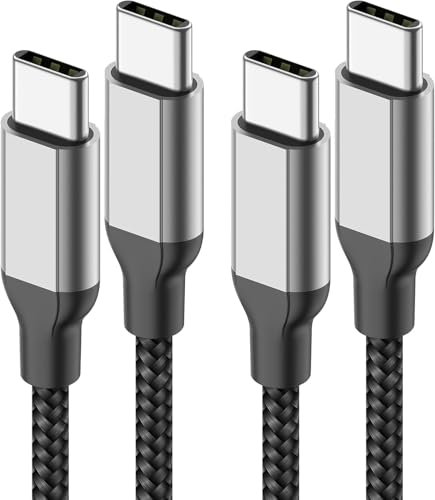 60cm USB C auf USB C Kabel für iPhone 16/15 Pro/Max/Plus, 2 Stück 60W Kurz USBC auf USBC Ladekabel für Samsung Galaxy S24/S23 Ultra, Schnellladekabel USB-C 0,6M