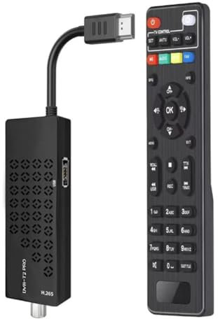 Peowuieu Descodificador TDT HD Sintonizador TDT HD Compatible con Decodificador DVB T2 H265 HD Euroconector TDT HD Full HD 1080p para WiFi Enchufe UE