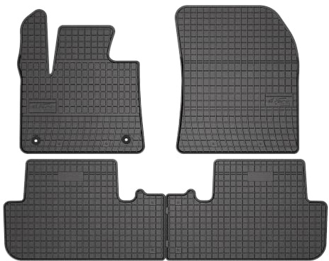 Wielganizator SolidPRO Gummimatten passend für DS. 7 Crossback (2017-) | Qualität: Premium - Genaue Passform, rutschfest 4-teilig Fußmatten- Schwarz