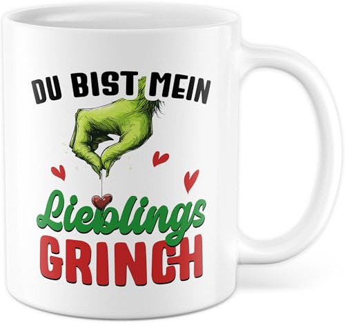 Tasse Grinch Cadeau « Du bist mein Lieblings Grinch, Tasse à café Noël » Humour Idée cadeau Bureau collègue Tasse à café