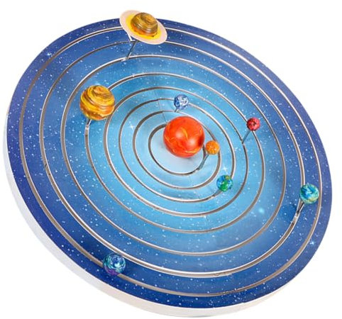 FOYTOKI Solar System Model Boys and Girls Planet Puzzle Toys Diy Painting Kit Educational Space Toy for Boys Girls Age