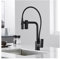 Rubinetto da cucina 2 in 1 con filtro dell'acqua integrato, beccuccio girevole a 360°, spruzzatore estraibile, design moderno, per casa e cucina, sistema di filtraggio di alta qualità