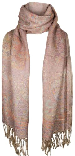 Orientaè 100% Kaschmir Schal Damen | 70x170 cm, Leicht, Extra Weich & Hautfreundlich, Elegante Stola für Herbst, Winter & Frühling, Eingewebtes Ornament