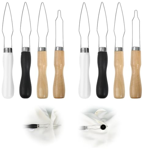 6 pcs Button Hook for Wedding Dress,Button Hook,One Hand Buttons Aids,2 Sizes of Buttons Hooks Helper Tool with Comfort Grip Handle for Elderly Handicapped Seniors Arthritis