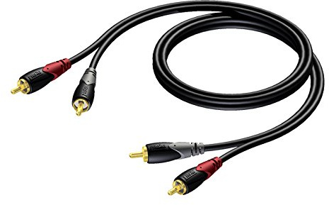 PROCAB Audiokabel 1 m 2 x RCA/2 x RCA