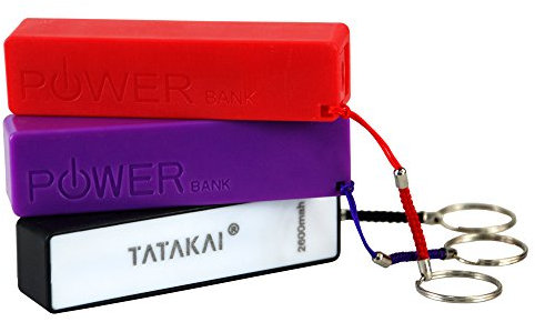TATAKAI® 3 x (Pack of 3) 2600mAh Power Bank Portable External USB Back Up Battery Charger With iDetect Technology